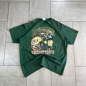 Vintage Green Bay Packers 1997 NFC Champions T Shirt Green Joy Athletic SH0530